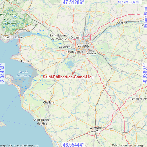 Saint-Philbert-de-Grand-Lieu on map