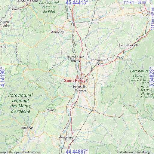 Saint-Péray on map