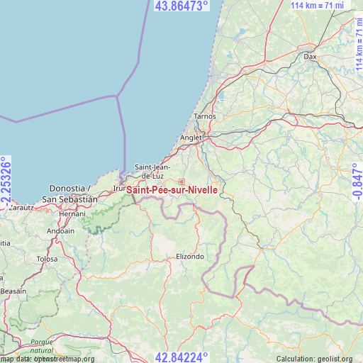 Saint-Pée-sur-Nivelle on map