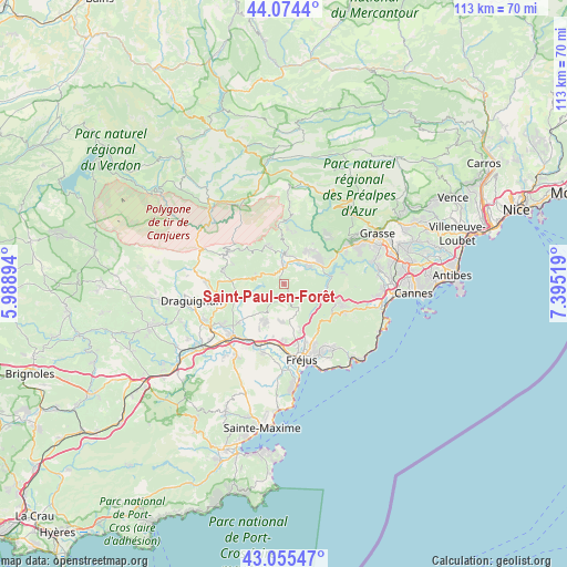 Saint-Paul-en-Forêt on map