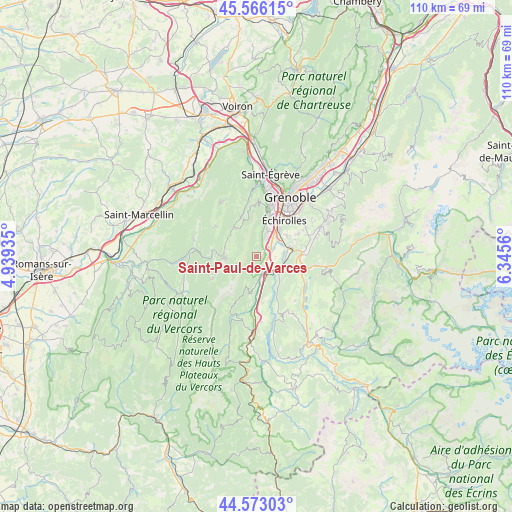 Saint-Paul-de-Varces on map