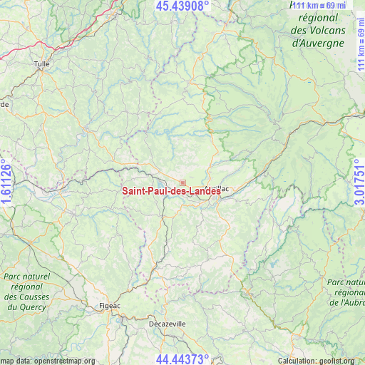 Saint-Paul-des-Landes on map