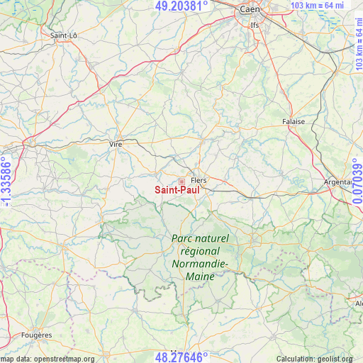 Saint-Paul on map