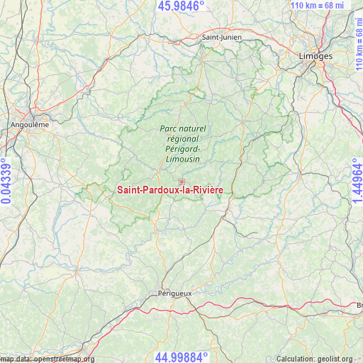 Saint-Pardoux-la-Rivière on map
