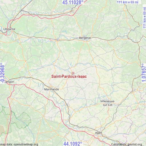 Saint-Pardoux-Isaac on map