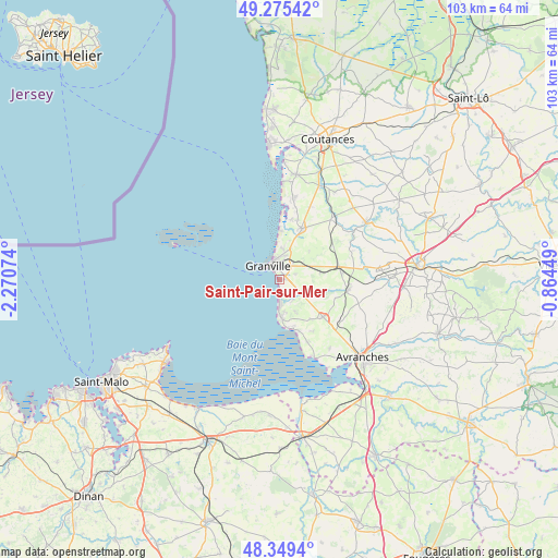 Saint-Pair-sur-Mer on map
