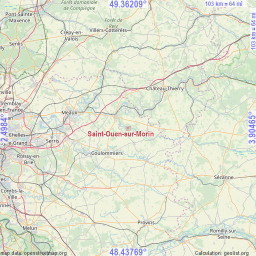 Saint-Ouen-sur-Morin on map
