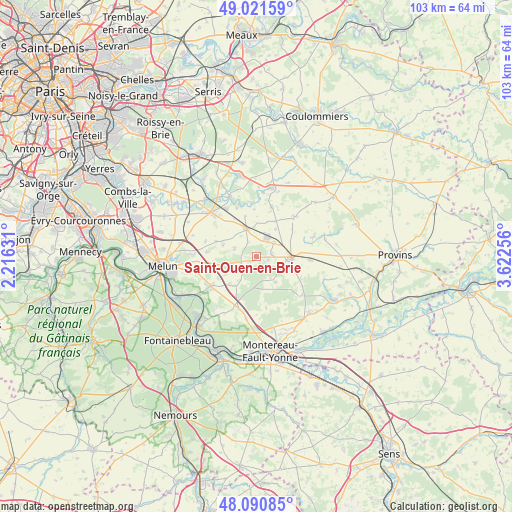 Saint-Ouen-en-Brie on map