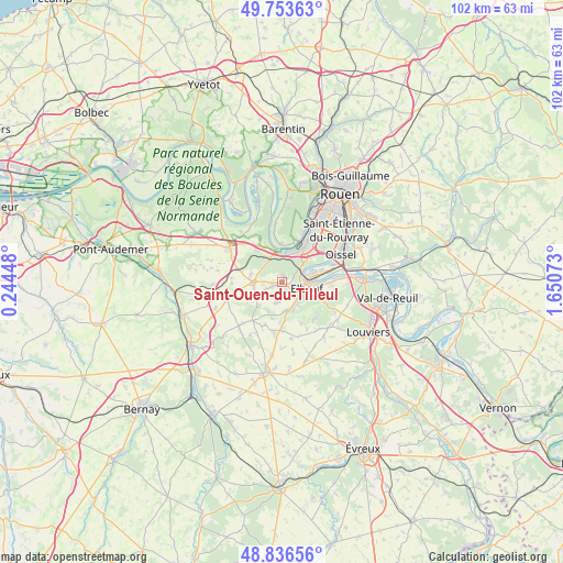 Saint-Ouen-du-Tilleul on map