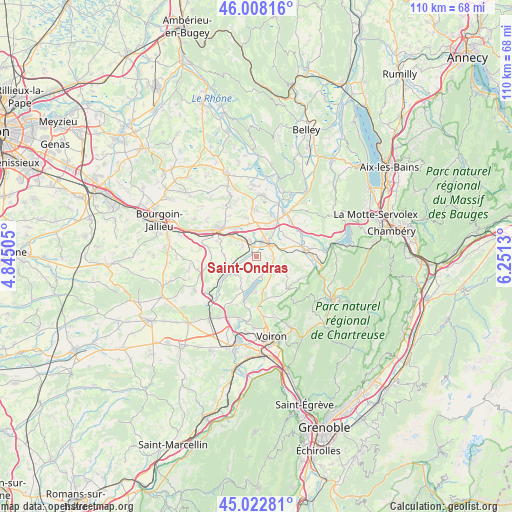 Saint-Ondras on map