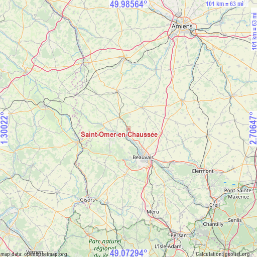 Saint-Omer-en-Chaussée on map