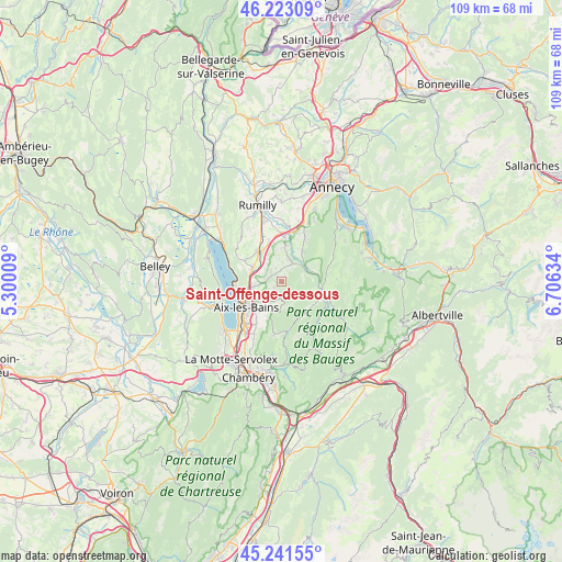 Saint-Offenge-dessous on map