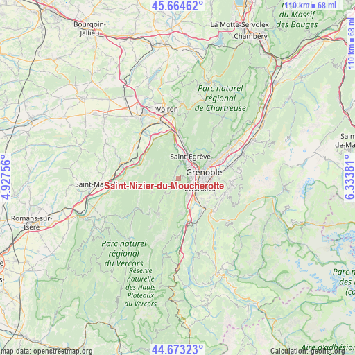 Saint-Nizier-du-Moucherotte on map