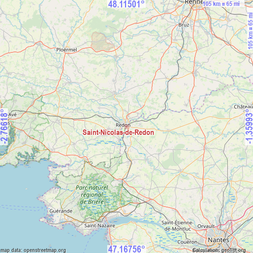 Saint-Nicolas-de-Redon on map