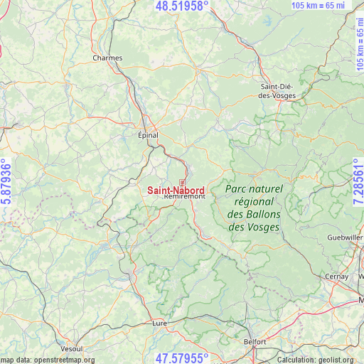 Saint-Nabord on map