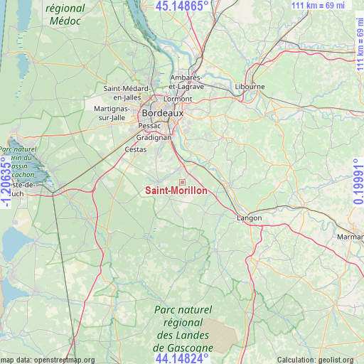 Saint-Morillon on map