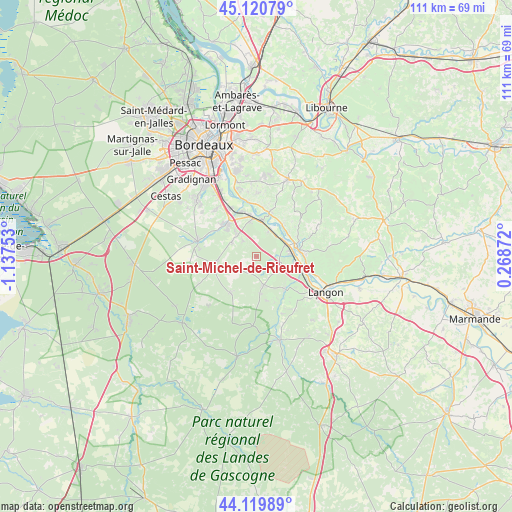 Saint-Michel-de-Rieufret on map