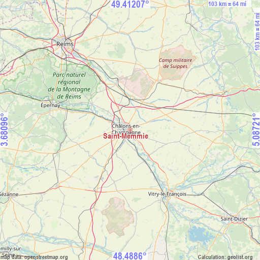 Saint-Memmie on map