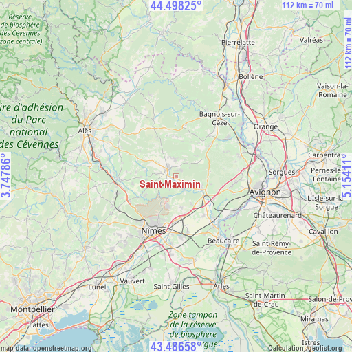 Saint-Maximin on map