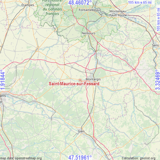 Saint-Maurice-sur-Fessard on map