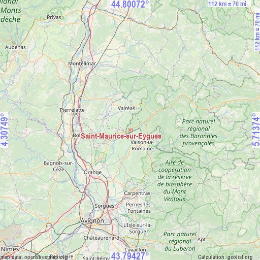 Saint-Maurice-sur-Eygues on map