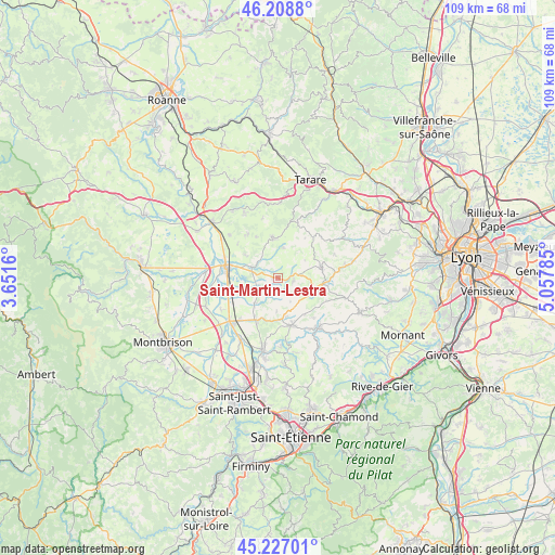 Saint-Martin-Lestra on map