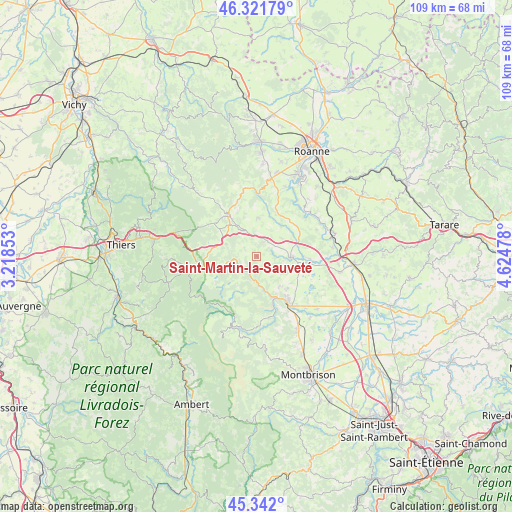 Saint-Martin-la-Sauveté on map