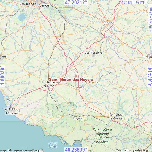 Saint-Martin-des-Noyers on map