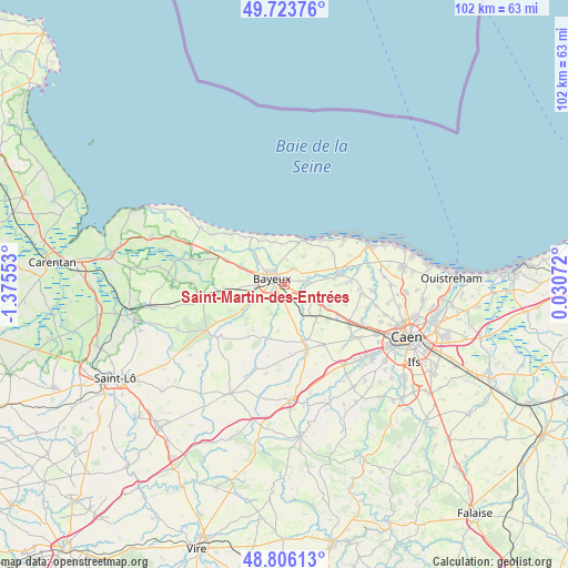 Saint-Martin-des-Entrées on map