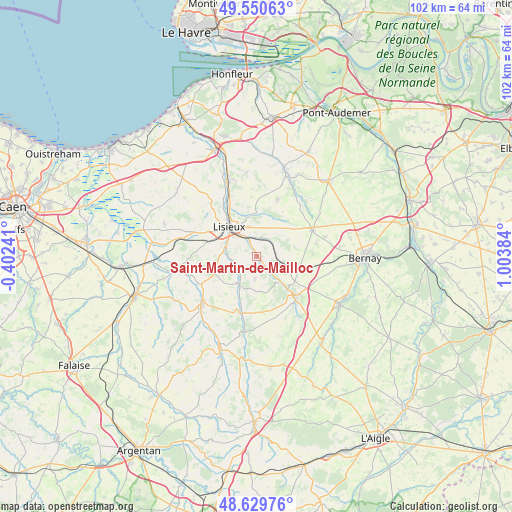 Saint-Martin-de-Mailloc on map