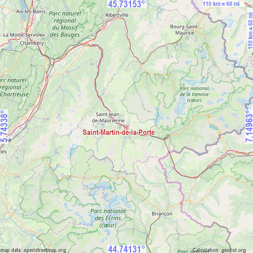 Saint-Martin-de-la-Porte on map