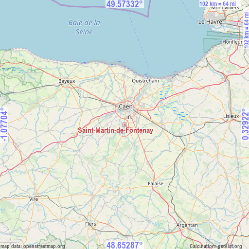 Saint-Martin-de-Fontenay on map