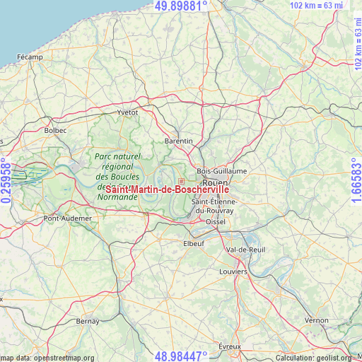 Saint-Martin-de-Boscherville on map