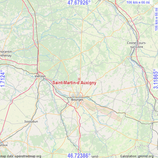 Saint-Martin-d’Auxigny on map