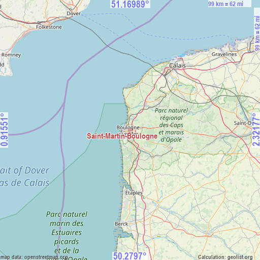 Saint-Martin-Boulogne on map