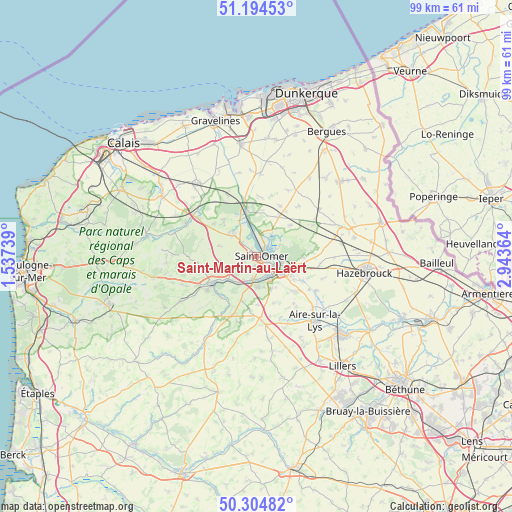 Saint-Martin-au-Laërt on map