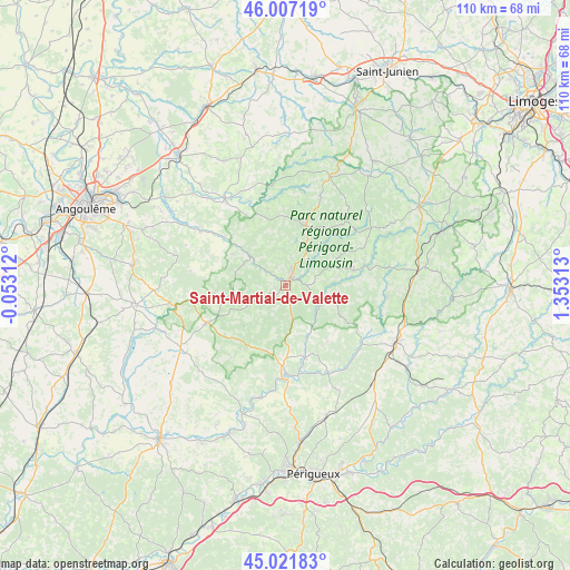 Saint-Martial-de-Valette on map