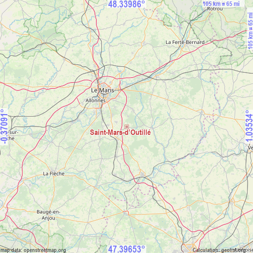 Saint-Mars-d’Outillé on map