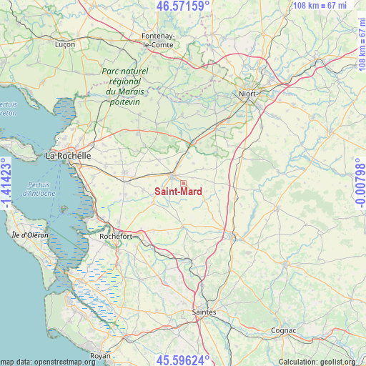 Saint-Mard on map