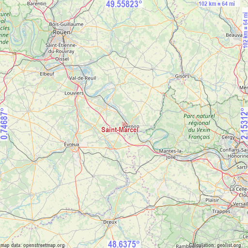Saint-Marcel on map