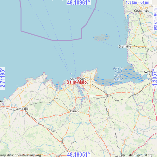 Saint-Malo on map