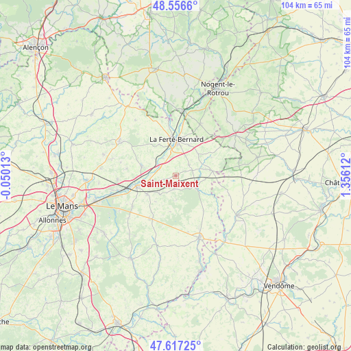 Saint-Maixent on map