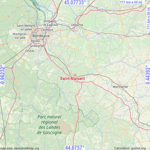 Saint-Maixant on map