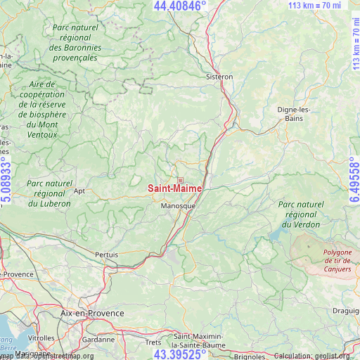 Saint-Maime on map