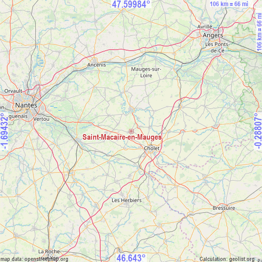 Saint-Macaire-en-Mauges on map
