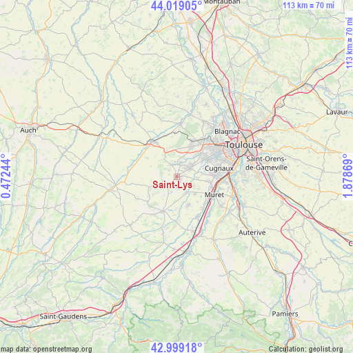 Saint-Lys on map