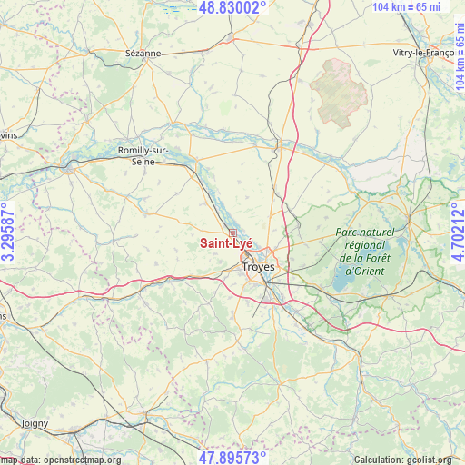 Saint-Lyé on map