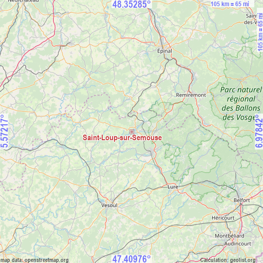 Saint-Loup-sur-Semouse on map