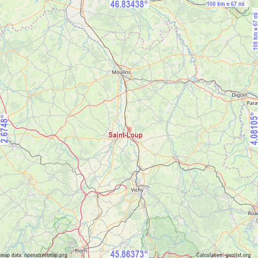 Saint-Loup on map