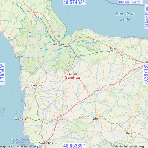 Saint-Lô on map